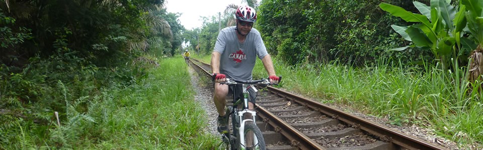 We cycled on or beside the railway track for the last seven km to the coast
