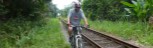 We cycled on or beside the railway track for the last seven km to the coast